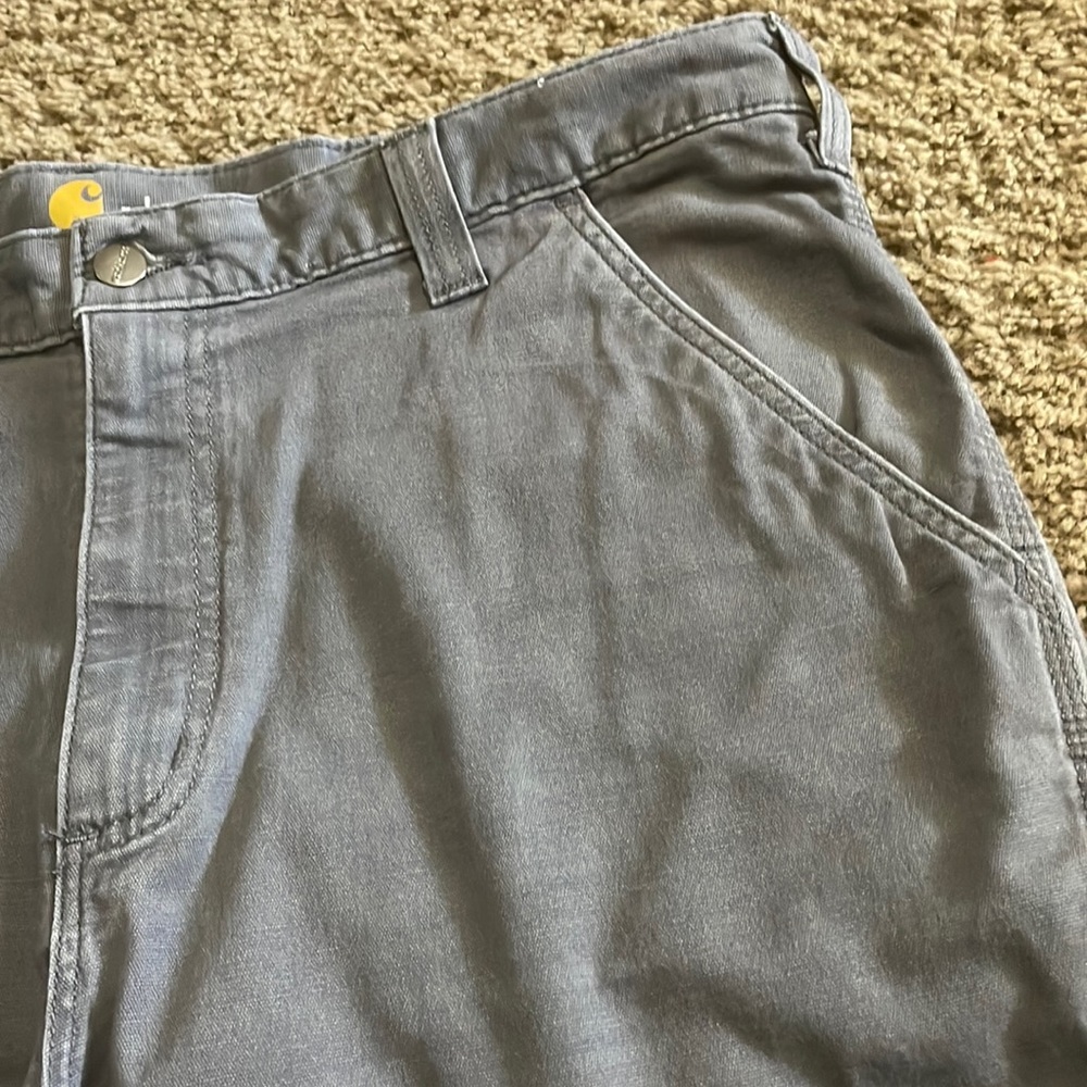Men’s Carhartt gray carpenter utility work shorts Sz 38 - Picture 2 of 16